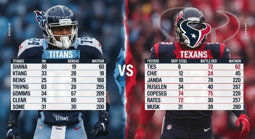 tennessee titans vs texans match player stats