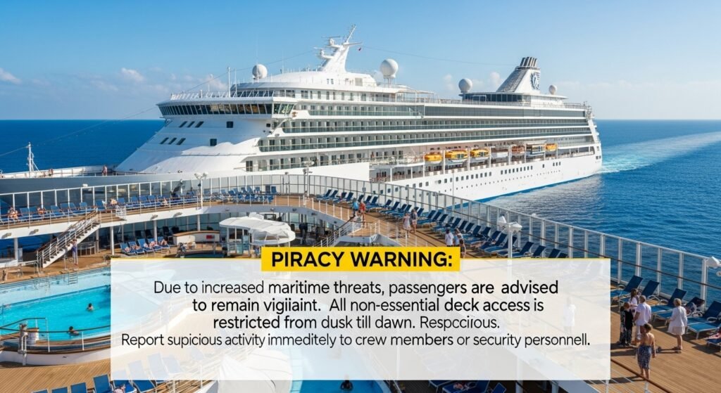 piracy warning luxury cruise passengers