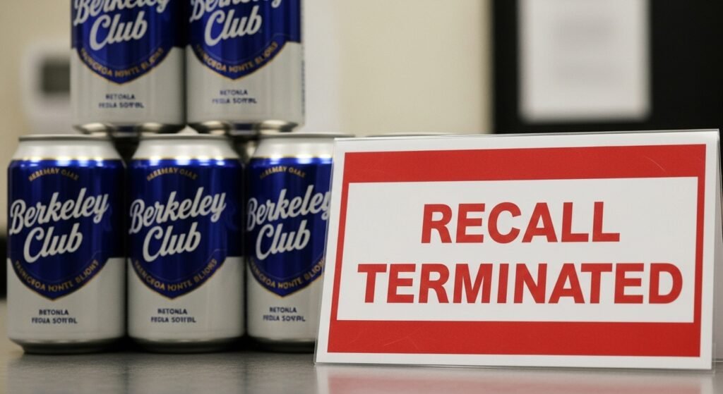 berkeley club beverages recall terminated