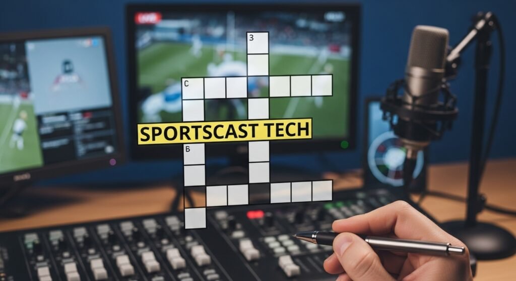 Sportscast Tech Crossword Clue