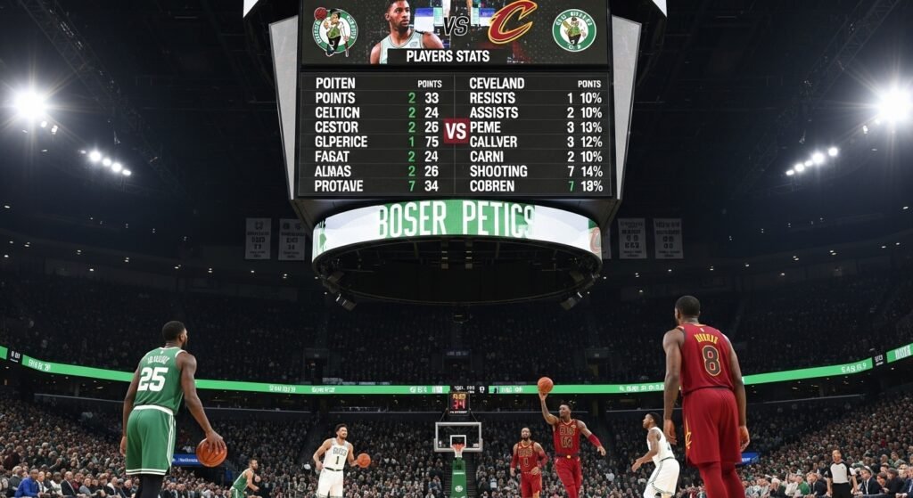 boston celtics vs cleveland cavaliers match player stats