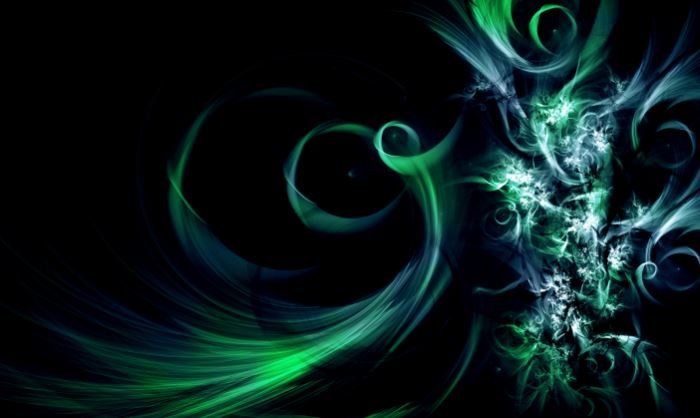 Abstract wallpaper featuring a blend of green and black hues, creating a modern and artistic visual effect