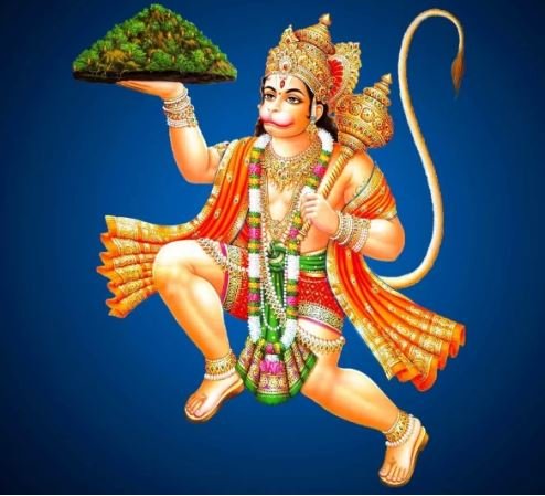 High-definition wallpaper featuring Lord Hanuman, showcasing his divine form and vibrant colors in a serene background
