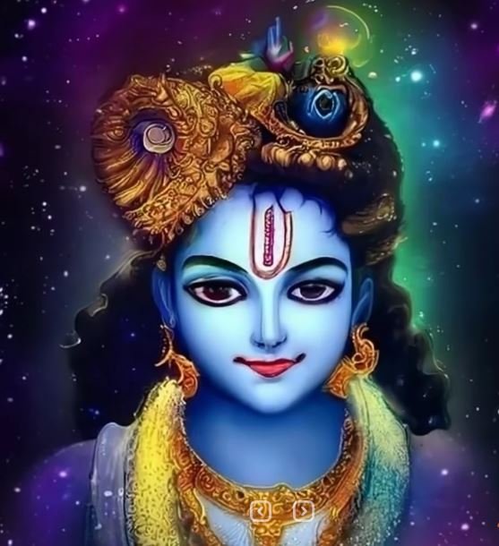 Stunning high-definition wallpaper of Lord Krishna, illustrating his divine essence and captivating beauty in vivid hues