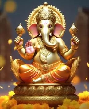 An iconic representation of the Hindu supreme god, embodying the essence of the universe and divine authority.