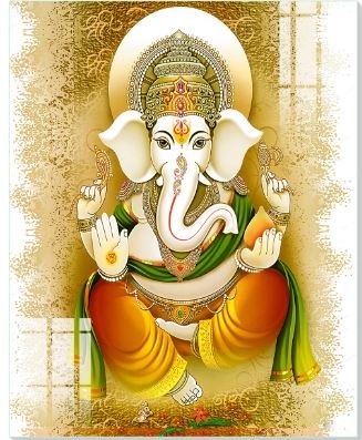 A revered lord of wisdom and prosperity, depicted with numerous followers, representing guidance and abundance.
