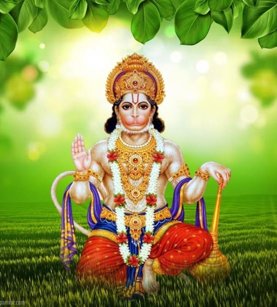 Stunning HD wallpaper of Lord Hanuman, highlighting his powerful presence and intricate details in a captivating design.