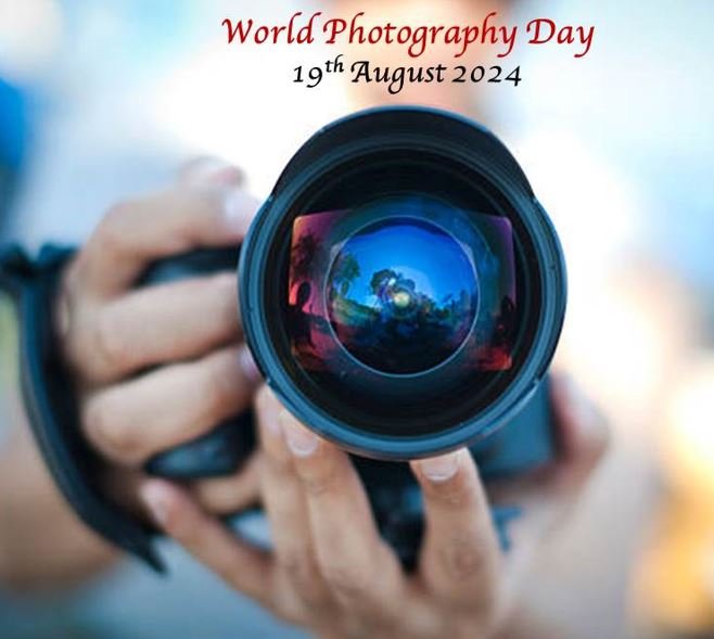 A vibrant celebration of World Photography Day, showcasing diverse photographers capturing stunning images around the globe.