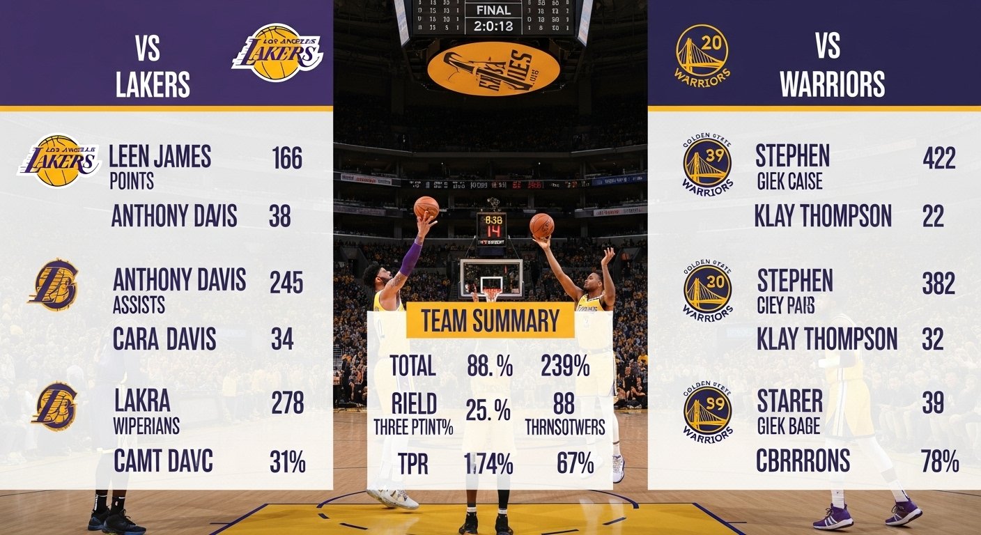  Lakers vs Golden State Warriors stats 
