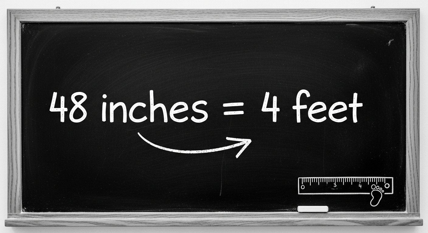 48 inches in feet