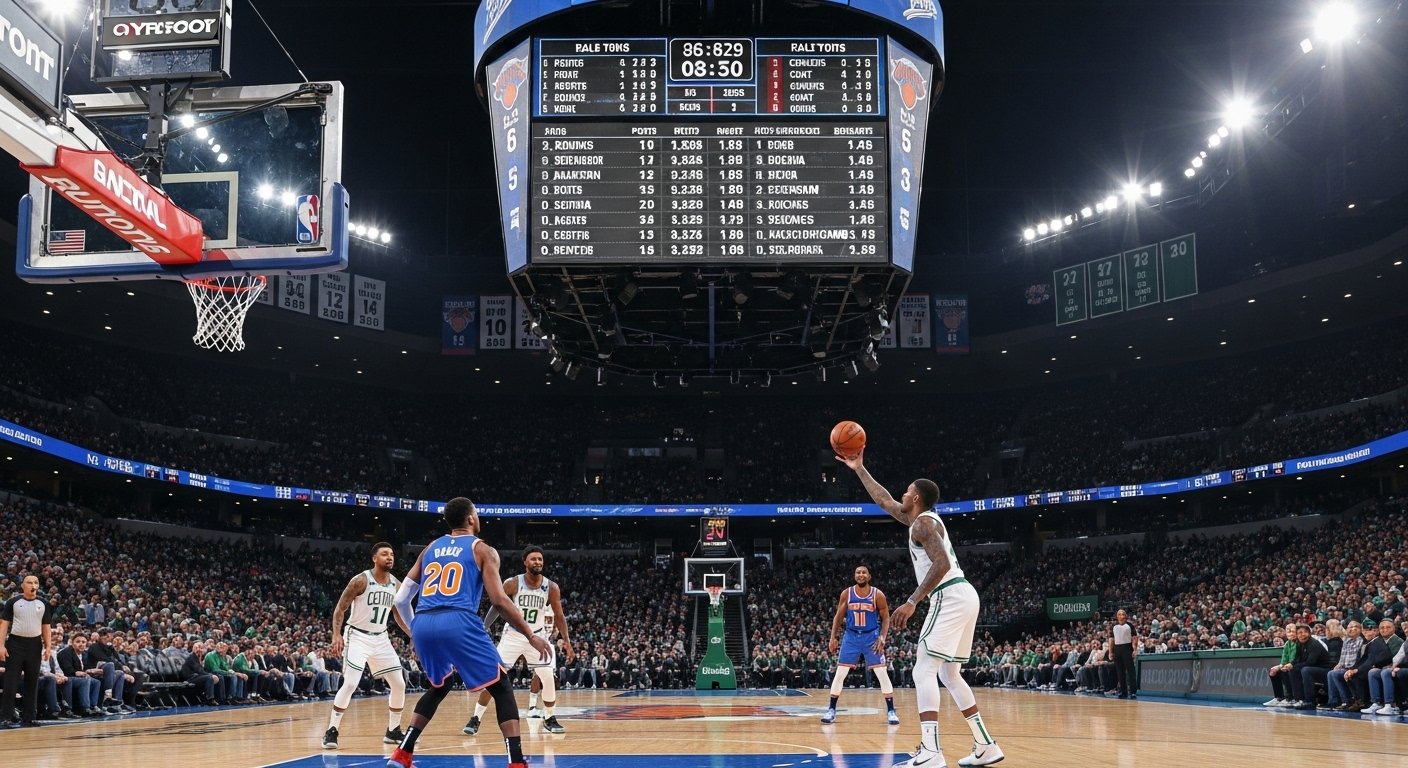 knicks vs boston celtics match player stats