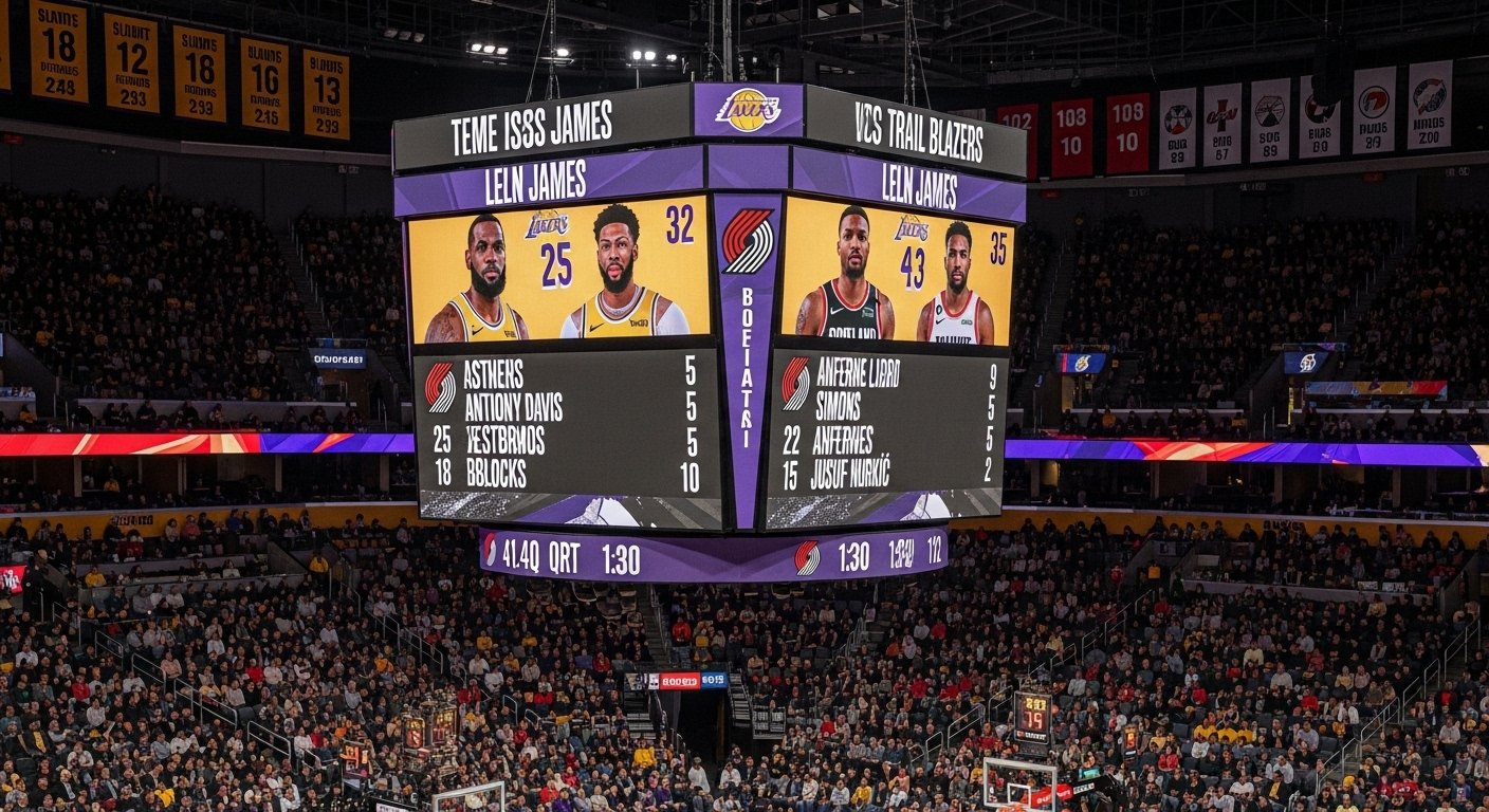 lakers vs portland trail blazers match player stats